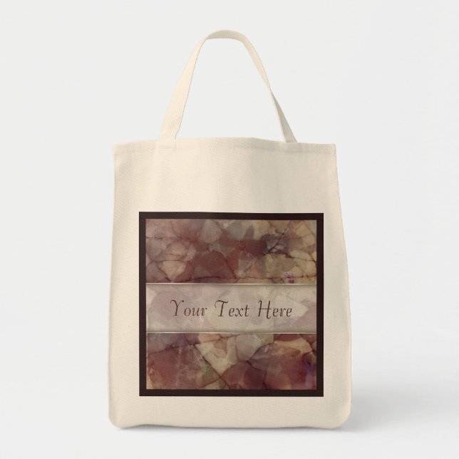 Tote Bag Marbre Brown rose (Devant)