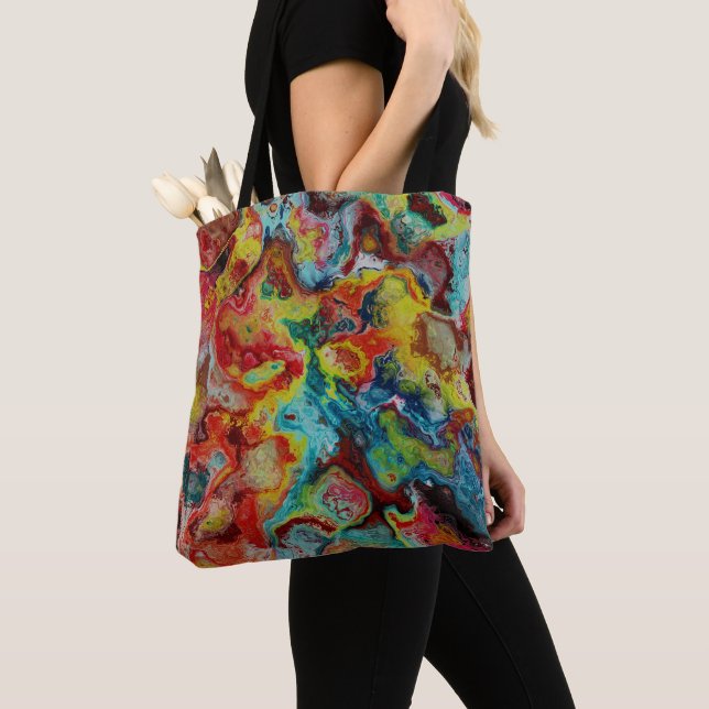 Tote Bag Marbre de peinture déversé (De près)