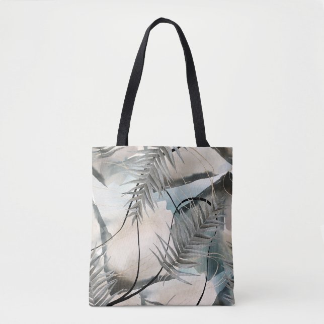 Tote Bag Marbre floral géométrique nordique (Devant)