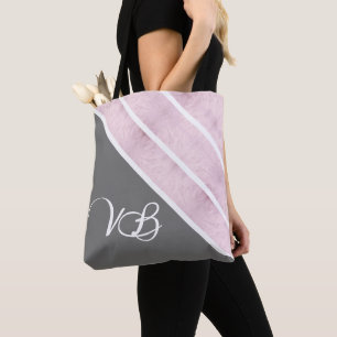 Tote Bag Marbre rose et gris