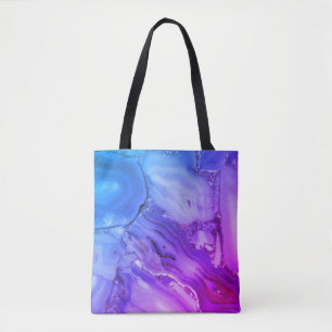 Tote Bag Marbre Violet Exotique 