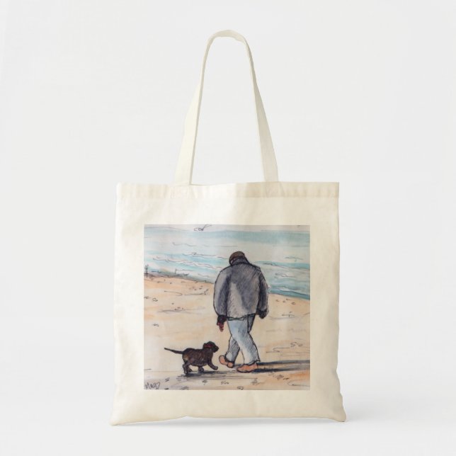 Tote Bag Marchant le chien - 05 (Devant)