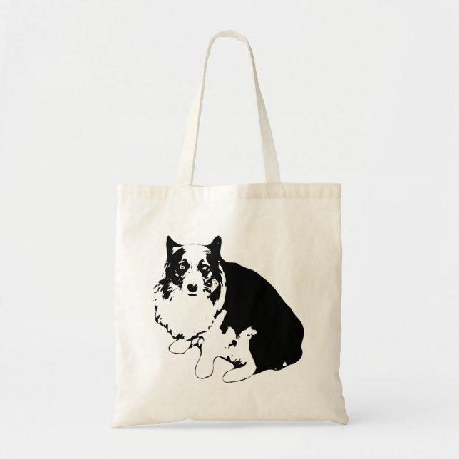 Tote Bag Marche Du Marché Avec Corgi (Devant)
