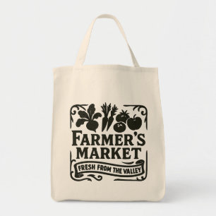 Tote Bag Marché fermier classique - Frais de la vallée