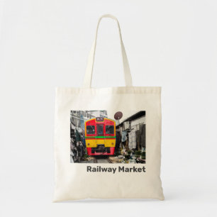 Tote Bag Marché ferroviaire Mae Klong Vintage Thaïlande Ret