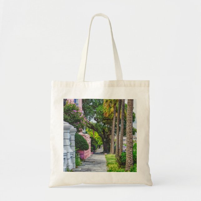 Tote Bag Marcher le long de Rainbow Row (Devant)