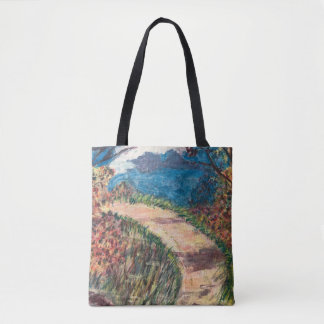Tote Bag Marcher le long d'un chemin