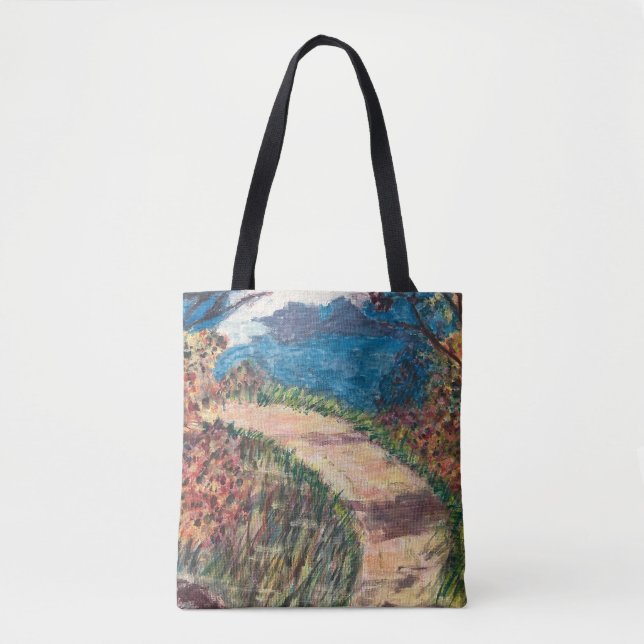 Tote Bag Marcher le long d'un chemin (Devant)