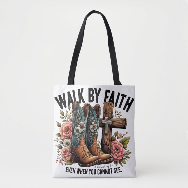 Tote Bag Marcher Par La Foi (Devant)