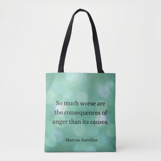 Tote Bag Marcus Aurelius : Conquérir la colère, Trouver la  (Devant)