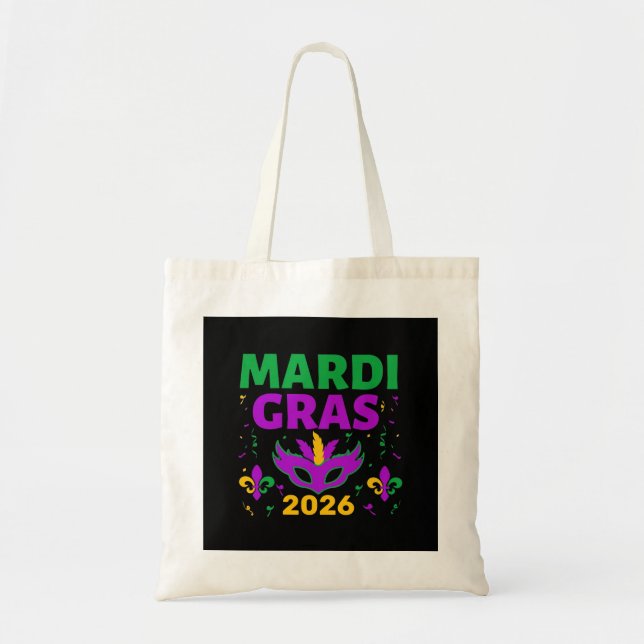 Tote Bag Mardi Gras 2026 Personnalisé (Devant)