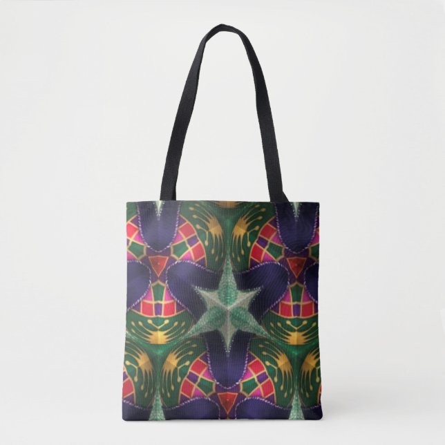 Tote Bag Mardi Gras Abstrait coloré (Devant)