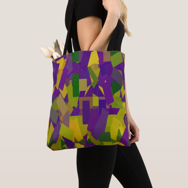 Tote Bag Mardi Gras Blocks (De près)