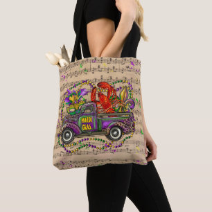 Tote Bag Mardi Gras Camion Vintage Fleur De Lis
