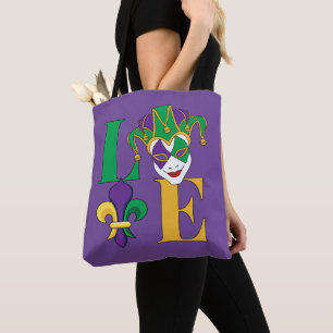 Tote Bag Mardi Gras Carnaval Jester Mask