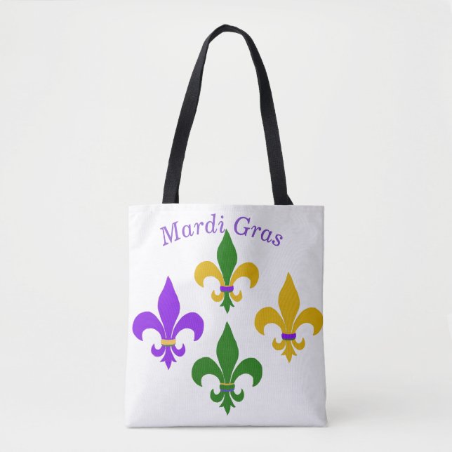 Tote Bag Mardi Gras Fleur de Lis (Devant)