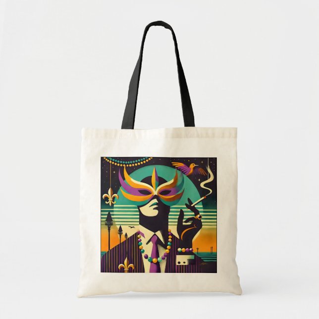 Tote Bag Mardi Gras L'Homme Fumeur (Devant)