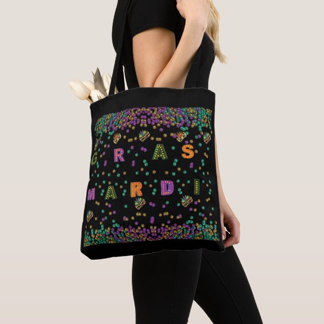 Tote Bag Mardi Gras Motif moderne (De près)