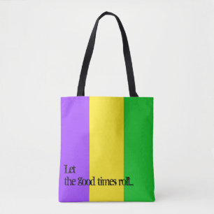 Tote Bag Mardi Gras New Orleans Carnival Couleurs Texte Per