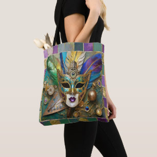 Tote Bag Mardi Gras Troisième Oeil Gold Céramique Masque