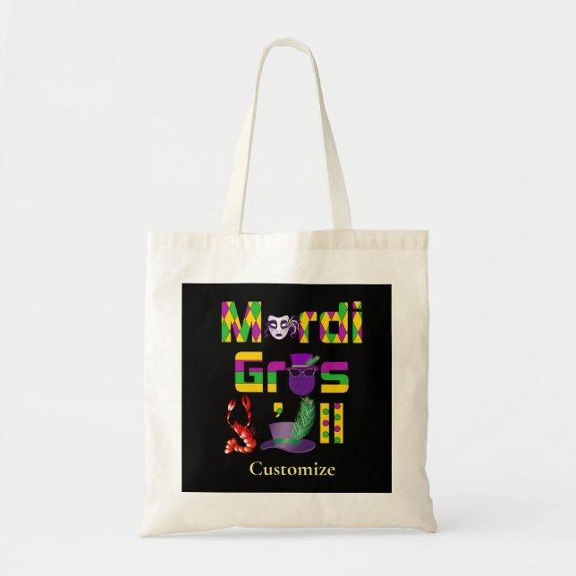 Tote Bag Mardi Gras Y'all Thunder_Cove (Devant)