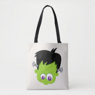 Tote Bag Mare Green Frankenstein Monster face Halloween
