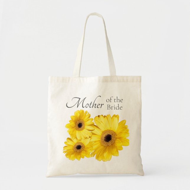 Tote Bag Marguerite Gerbera Jaune de la Mère de la Mariée (Devant)