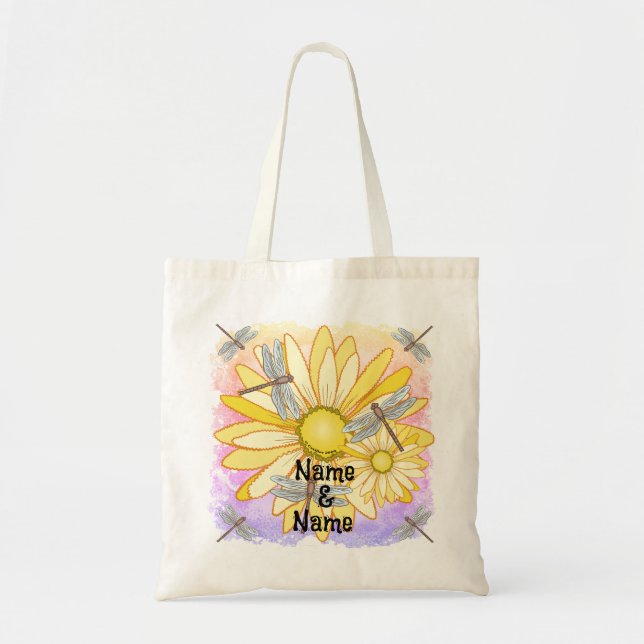 Tote Bag Marguerite jaune  (Devant)