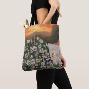 Tote Bag Marguerites au coucher du soleil