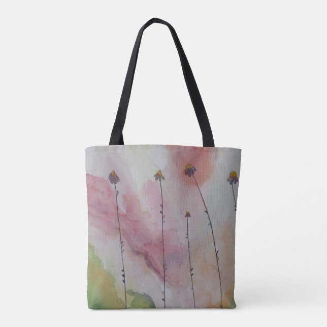 Tote Bag Marguerites dans un ciel magique (Dos)