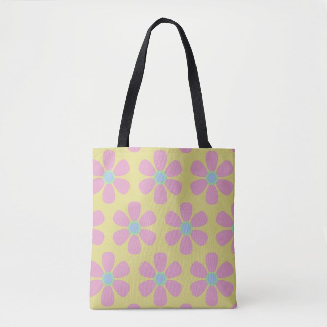 Tote Bag Marguerites roses (Devant)