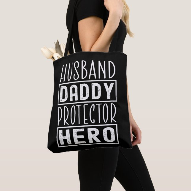 Tote Bag Mari Daddy Protector Hero Vétérinaire Papa (De près)