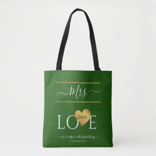 Tote Bag Mariage 1er premier Noël Nom Mme Large Chris