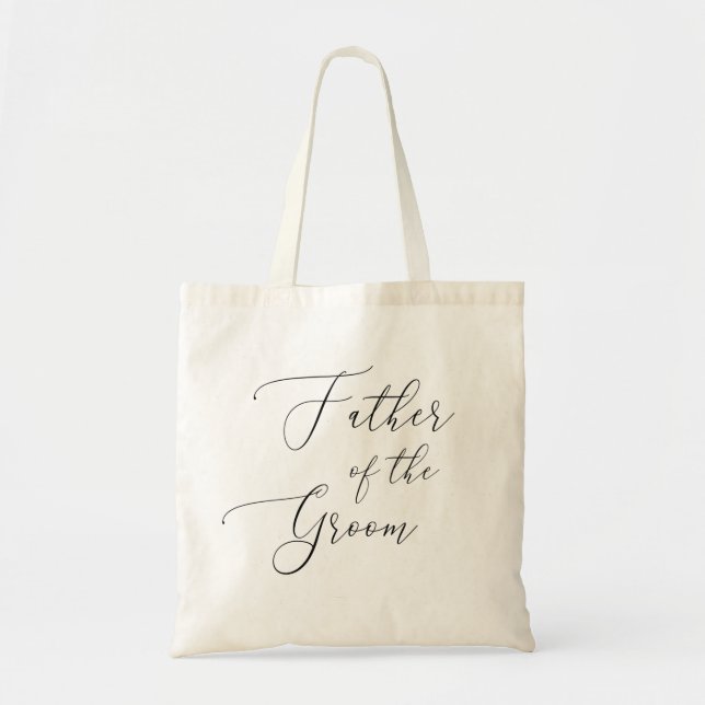 Tote Bag Mariage à l'écriture classique | Père du marié (Devant)