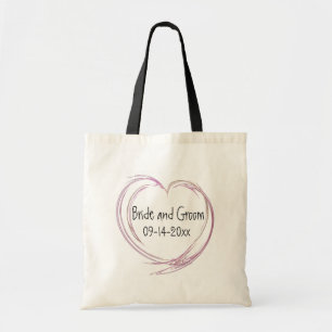 Tote Bag Mariage Abstrait rose