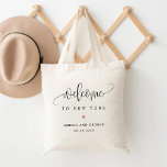 Tote Bag Mariage Bienvenue COULEUR ÉDITABLE Belle calligrap<br><div class="desc">Un sac fourre-tout simple,  adorable et personnalisé,  à la fois élégant et fonctionnel. Couleur entièrement modifiable,  y compris la couleur du coeur. Design © Berry Berry Sweet. Visitez notre site Web www.berryberrysweet.com pour trouver des objets assortis et des designs plus élégants.</div>