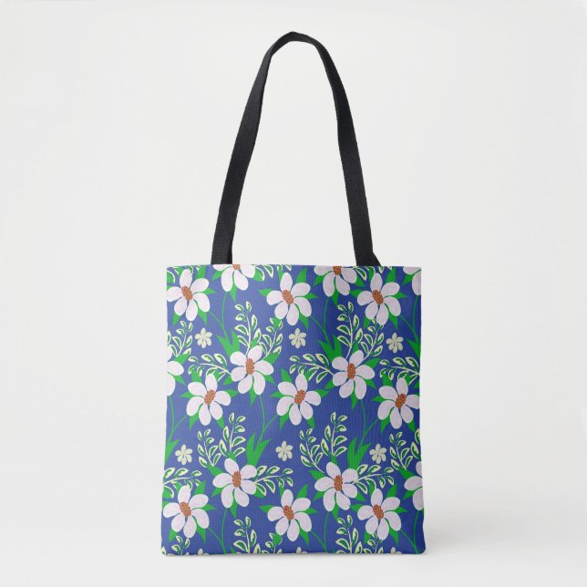 Tote Bag Mariage Bliss : Floral Invitation Arrière - plan (Devant)
