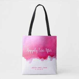 Tote Bag Mariage bridesmaid cadeau heureux jamais après ros