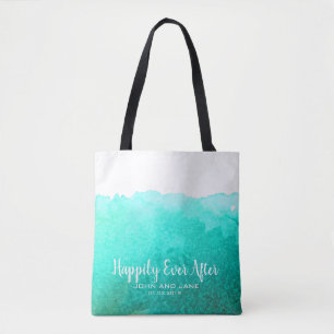 Tote Bag Mariage bridesmaid cadeau plage mariage bleu turqu