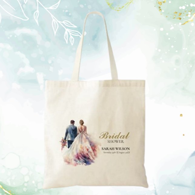 Tote Bag Mariage champêtre classique bohème floral (Celebrate your bridal shower with a rustic classic boho floral tote bag )