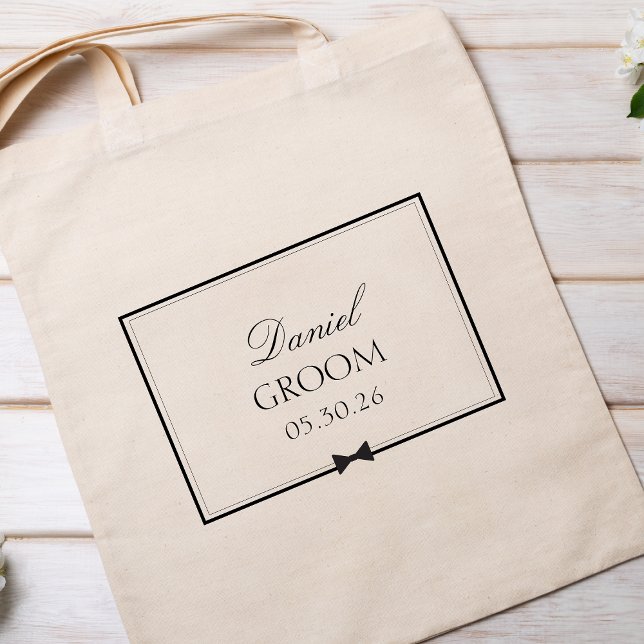 Tote Bag Mariage classique personnalisé Salle Bowtie simple (Créateur téléchargé)