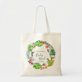 Tote Bag Mariage coloré à fleurs tropicales