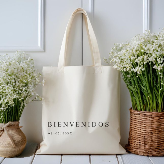 Tote Bag Mariage d'accueil moderne Elegant Mexico (Créateur téléchargé)