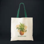 Tote Bag Mariage d'ananas tropical<br><div class="desc">Mariage d'ananas tropicale Bridesmaid ou Sac fourre-tout d'honneur. Serait aussi génial pour Mère de l'Épouse! Pour personnaliser davantage,  cliquez sur le lien "customiser plus loin" et utilisez l'outil de conception pour modifier la conception. Si vous avez besoin d'aide ou d'articles correspondants,  veuillez nous contacter.</div>