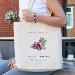 Tote Bag Mariage d'aquarelle rustique<br><div class="desc">Pour toute autre personnalisation ou tout autre élément correspondant,  n'hésitez pas à me contacter à l'adresse yellowfebstudio@gmail.com</div>