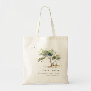 Tote Bag Mariage d'arbre botanique simple minimal