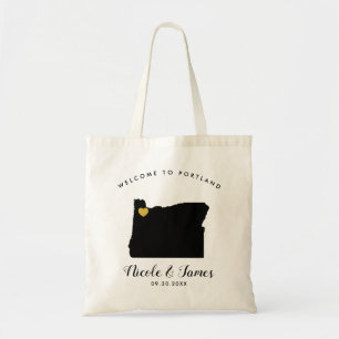 Tote Bag Mariage de bienvenue de la carte Oregon Fourre-tou
