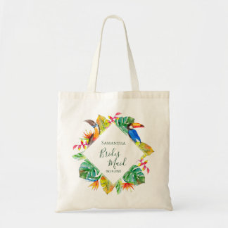 Tote Bag Mariage de cadre coloré tropical