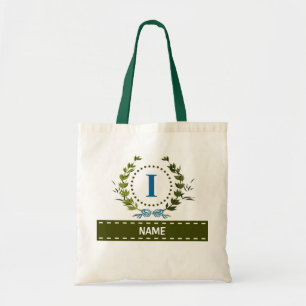 Tote Bag Mariage de couronne Ivy Personnalisé Date Monogram