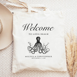 Tote Bag Mariage de destination Aquarium Bienvenue Pieuvre